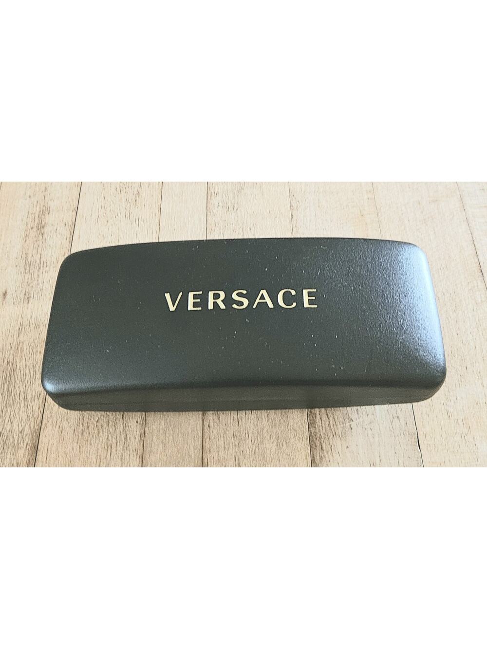 Versace Hard Cover Clam Shell Style Eye Glasses Case Black/Gold Logo